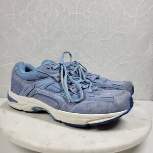 Vionic Classic Walker Sneakers Womens 9 Wide Blue Suede Low Top Walking Shoes